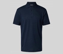 Regular Fit Poloshirt aus Leinen-Elasthan-Mix