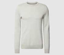 Strickpullover mit Rundhalsausschnitt Modell 'EATLAS'