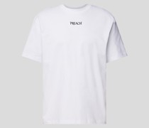 T-Shirt mit Label-Print