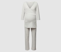 Umstands-Pyjama mit 3/4-Arm und Stillfunktion