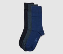 Socken mit Label-Stitching im 3er-Pack