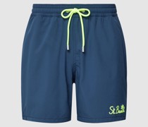 Badehose mit Label-Stitching Modell 'COMFORT'