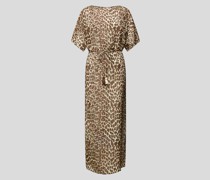 Maxikleid mit Animal-Print