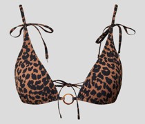 Bikini-Oberteil mit Animal-Print