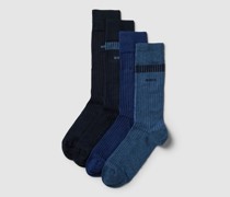 Socken mit Label-Details im 4er-Pack