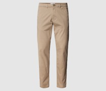 Slim Fit Chino in unifarbenem Design Modell 'NEW Miles'
