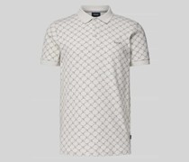 Regular Fit Poloshirt mit Allover-Logo-Print Modell 'Paigam'