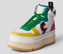Plateau-Sneaker aus Leder