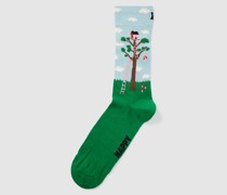 Socken mit Allover-Muster Modell 'Treehouse'