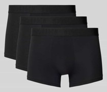 Boxershorts mit elastischem Label-Bund im 3er-Pack