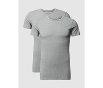 T-Shirt mit Stretch-Anteil im 2er-Pack Modell 'Cadan'