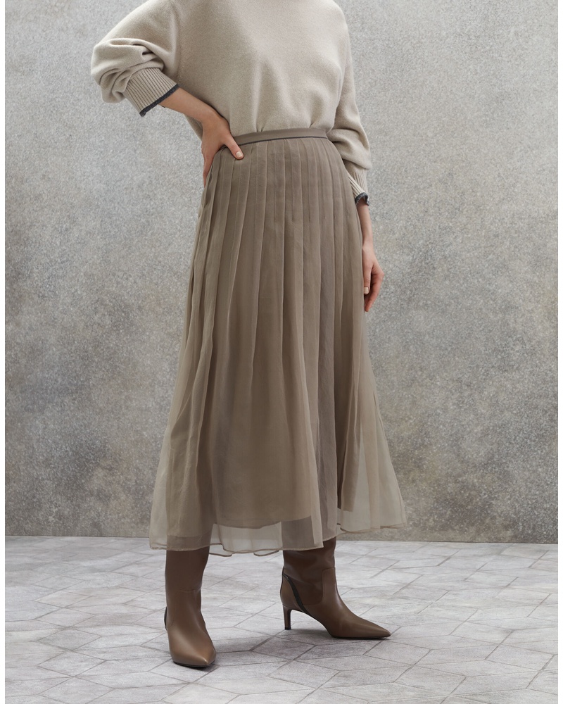 Brunello Cucinelli Damen Mittellanger Rock