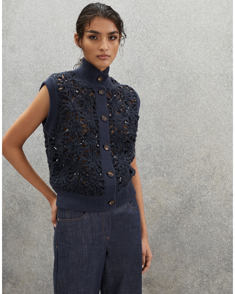 Brunello Cucinelli Damen Stricktop Brunello Cucinelli Damen Stricktop