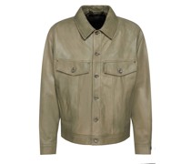 Lederjacke olive