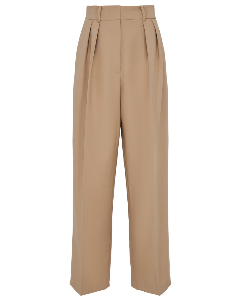 FRANKIE Shop Damen Corrin Wide Leg Hose Beige