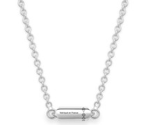 10g polished sterling silver segment pendant necklace Kette Silver