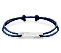 1,7g sterling silver navy cord bracelet Armband Blau
