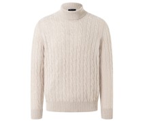 Rollkragenpullover Beige