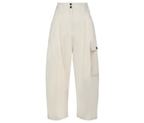 Wide Leg Hose Beige