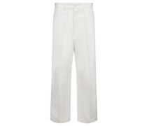 Wide Leg Hose Weiß