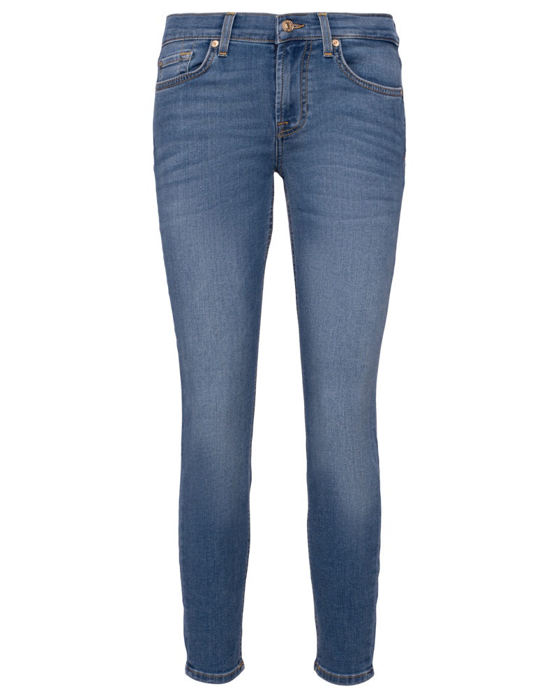 7 for all mankind Damen Straight Leg Jeans Blau