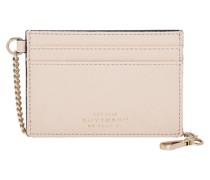 mit Clip aus Panama Kartenetui Beige