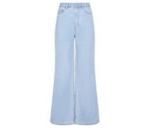 Rigid Denim Magny Wide Leg Jeans Blau