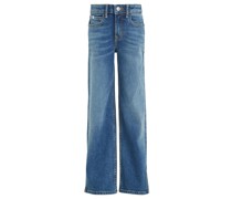 Wide Leg Jeans Blau