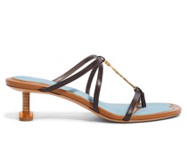 Les Sandales Basses Pralu Zehensandale Braun