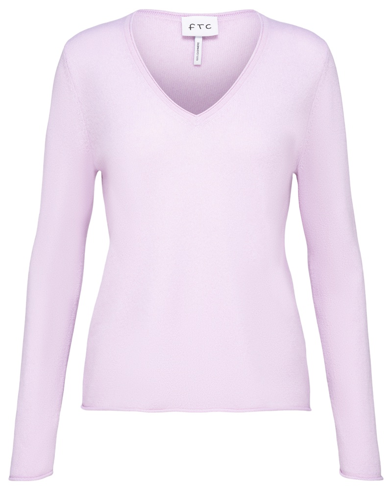 FTC Cashmere Damen Kaschmirpullover Lila