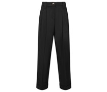 Wide Leg Hose Schwarz
