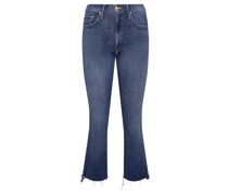 Insider Crop Step Fray Skinny Jeans Blau