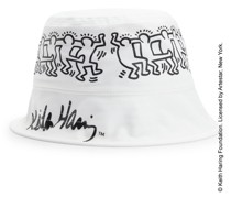x Keith Haring Fischerhut Weiß