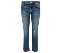 Boyfriend Cropped Jeans Blau