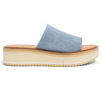 Plateausandalen Blau