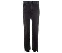 Straight Leg Jeans Grau