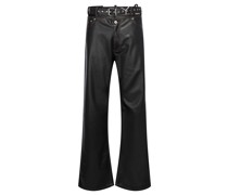 Wide Leg Hose Schwarz