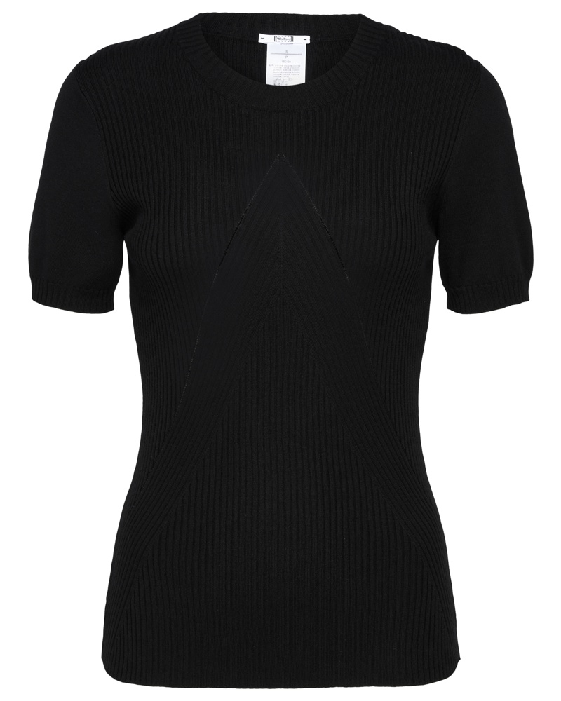 Wolford Damen Cashmere Top Short Sleeves Schwarz