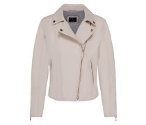 Lederjacke Beige