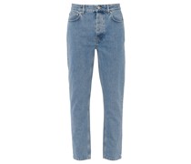 Ben Distressed Tapered Jeans Blau