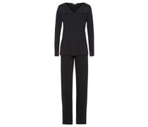Langarm Pyjama Moments Schwarz
