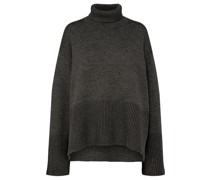 Wool Cotton Turtleneck Rollkragen Grau
