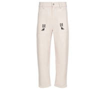 Straight Leg Hose Beige