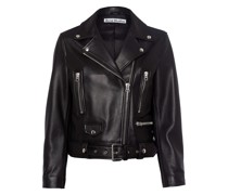 Lederjacke Schwarz