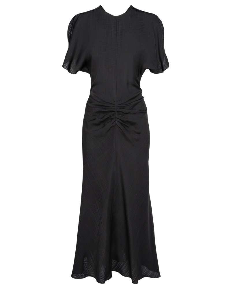 Victoria Beckham Damen Midikleid Schwarz