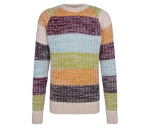 Oasis Rib Raglan Crew Kaschmirpullover Mehrfarbig