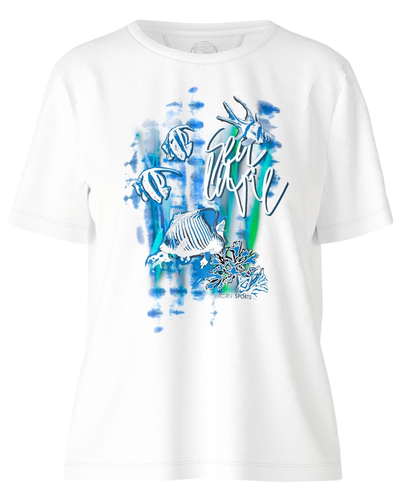 Marc Cain Damen T-Shirt Weiß