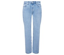 Straight Leg Jeans Blau