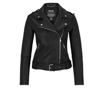 C_Sameli Lederjacke Schwarz