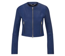 Sajosa Lederjacke Blau